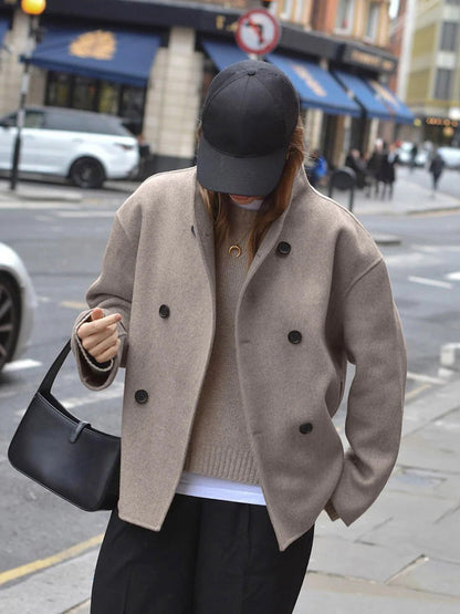 Relaxed Fit Women's Button Front Jacket