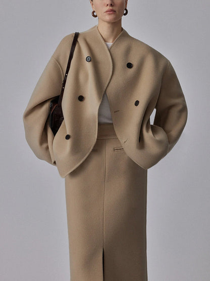 Relaxed Fit Women's Button Front Jacket