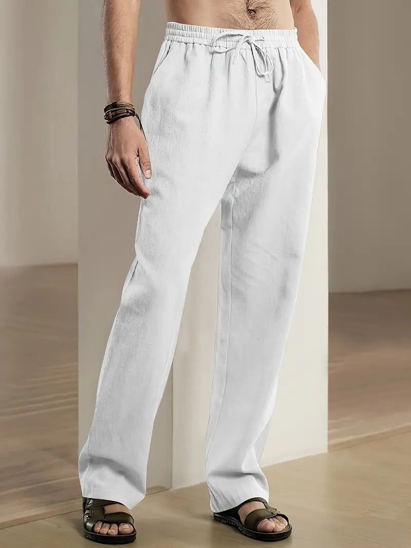 Relaxed Fit Cotton Trousers For Men - Befez