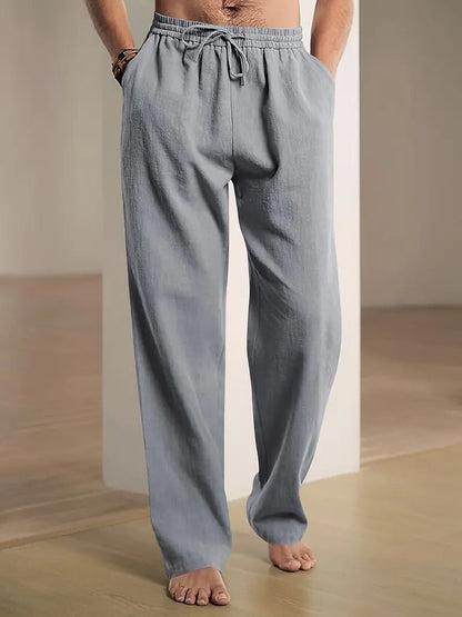 Relaxed Fit Cotton Trousers For Men