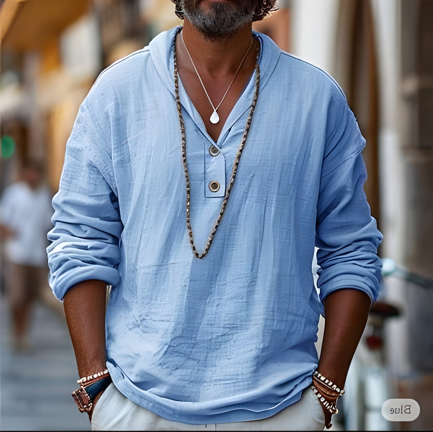 Classic Breathable Popover Shirt for Men - Befez