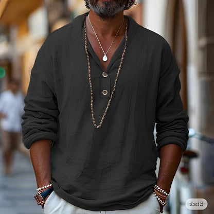 Classic Breathable Popover Shirt for Men