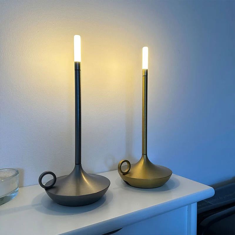 Retro Metal Battery Operated Candle Lamp - Halri