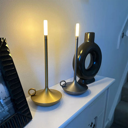 Retro Metal Battery Operated Candle Lamp