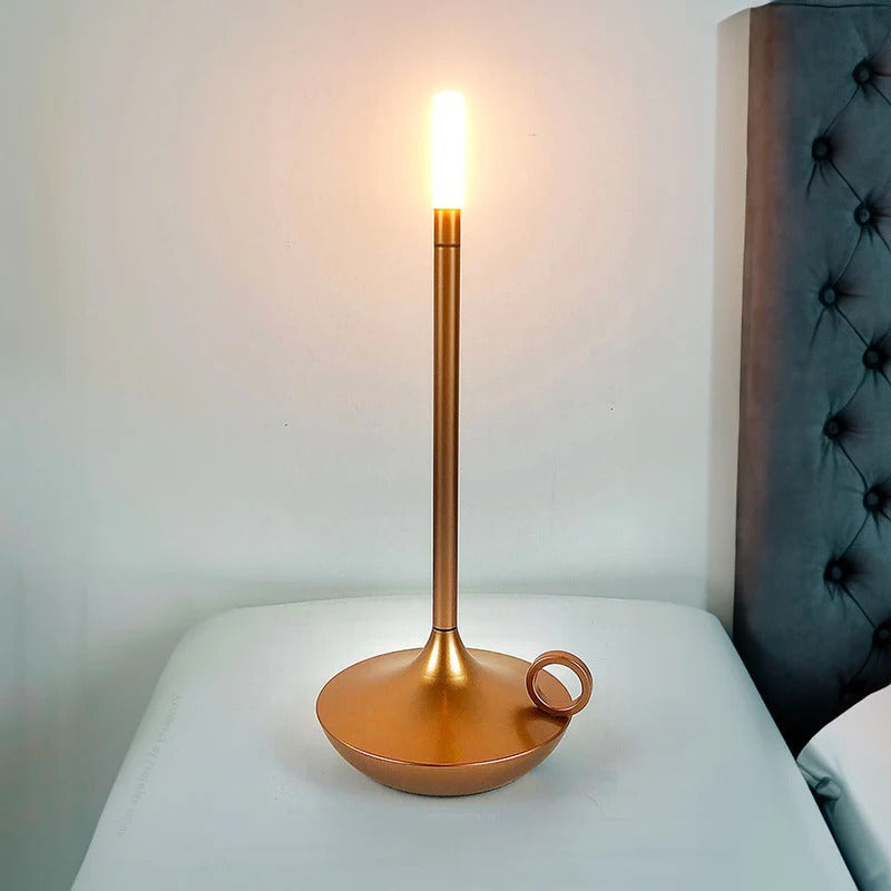 Retro Metal Battery Operated Candle Lamp