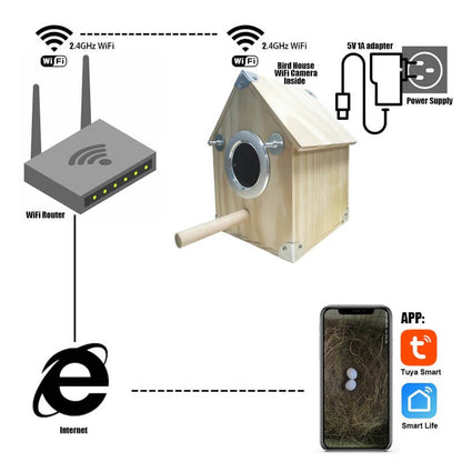 Outdoor Birdhouse Feeder Camera Kit with Live View