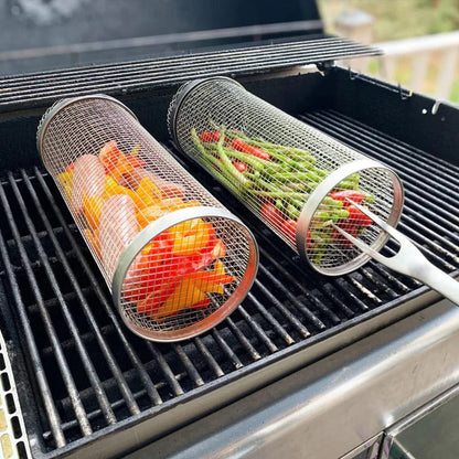 Easy Spin Grill Topper for Veggies and Meat