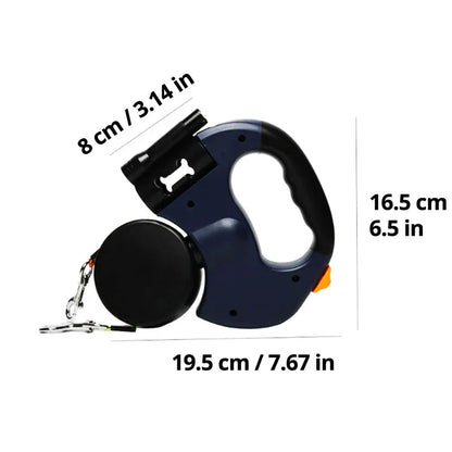 Practical Dog Leash with Light & Poop Bag
