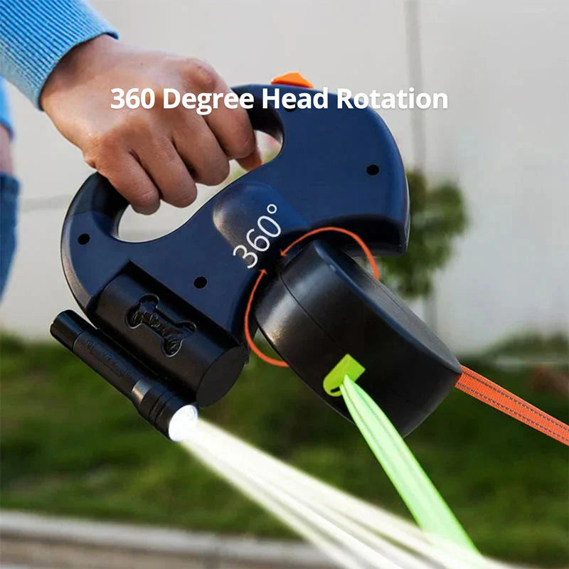 Practical Dog Leash with Light & Poop Bag