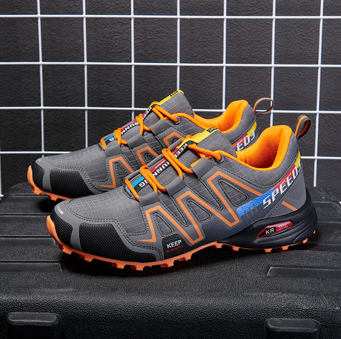 Tough Waterproof Hiking Boots Blue Green
