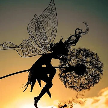 Whimsical Metal Outdoor Fairy Decor