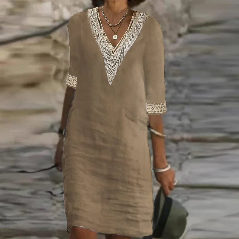 Chic Cotton Sundress For Ladies