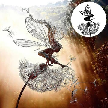 Whimsical Metal Outdoor Fairy Decor - Halri