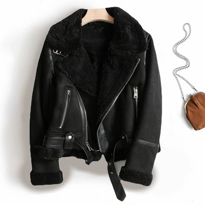 Rugged Genuine Leather Biker Jacket