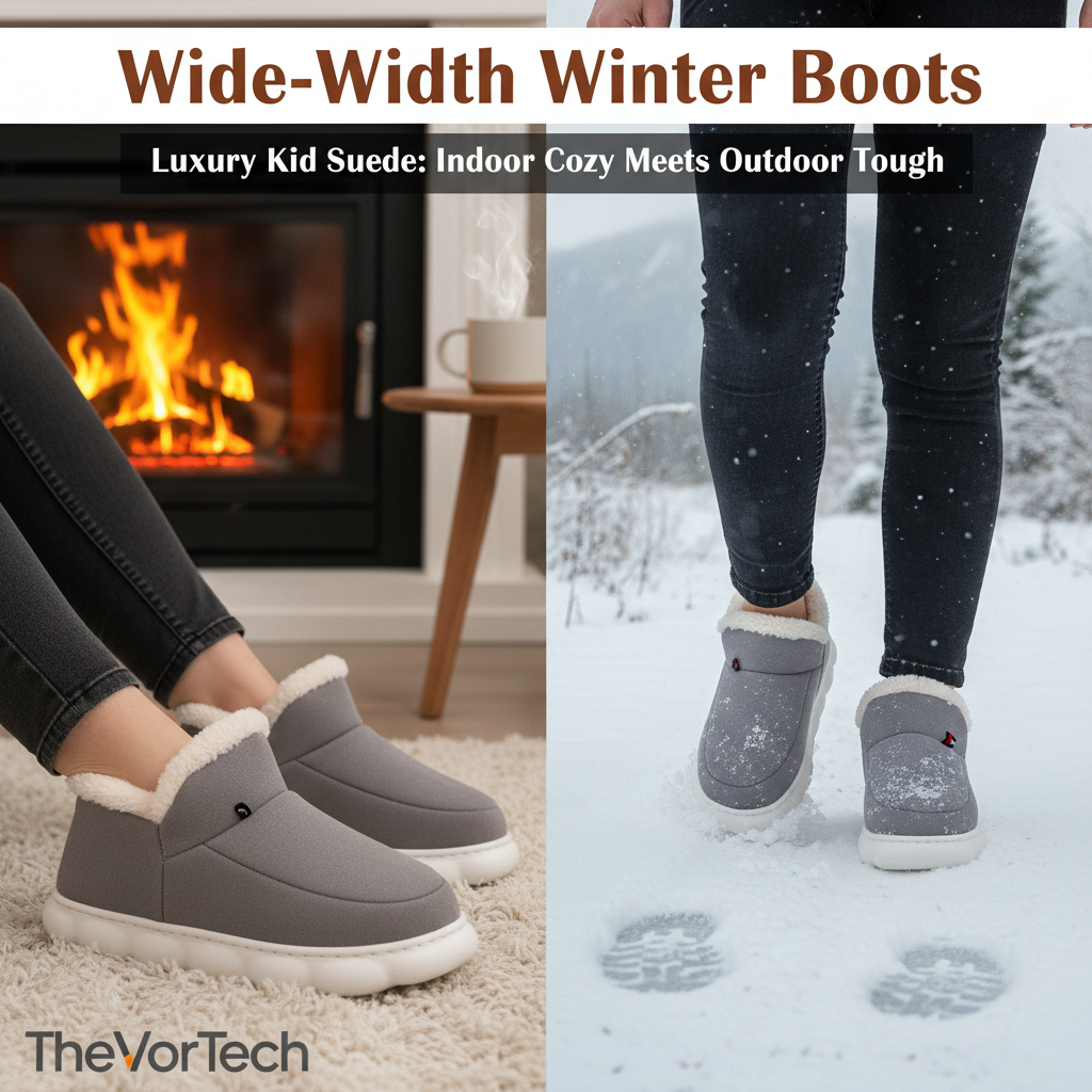 Comfortable Wide Calf Waterproof Winter Boots - Halri