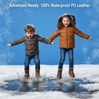 Warm Waterproof Kids Snow Boots with Easy Zip