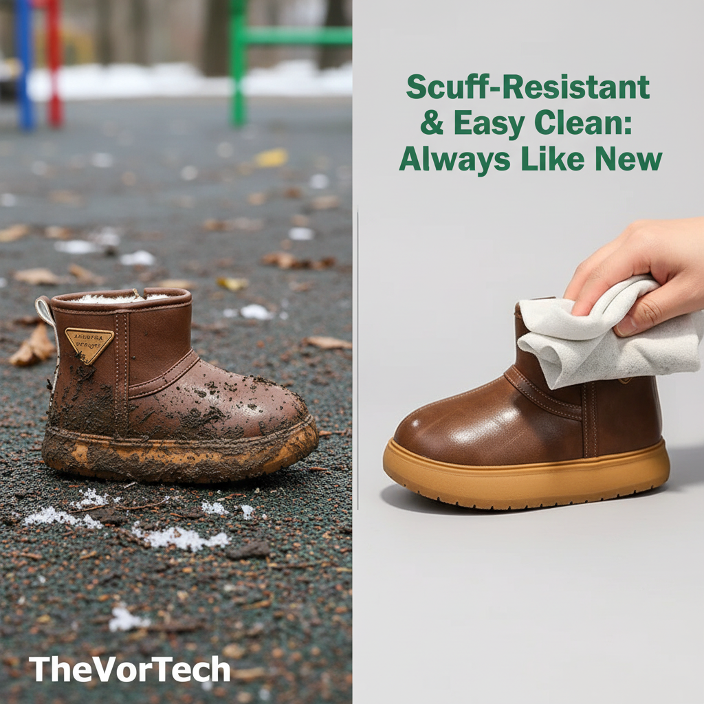 Warm Waterproof Kids Snow Boots with Easy Zip