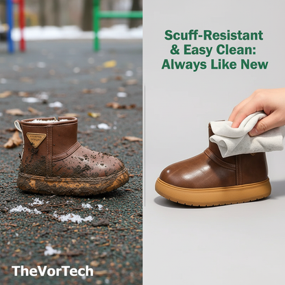 Warm Waterproof Kids Snow Boots with Easy Zip