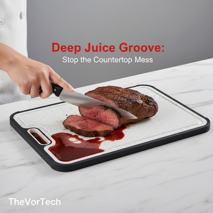 Durable Kitchen Cutting Board with Juice Tray
