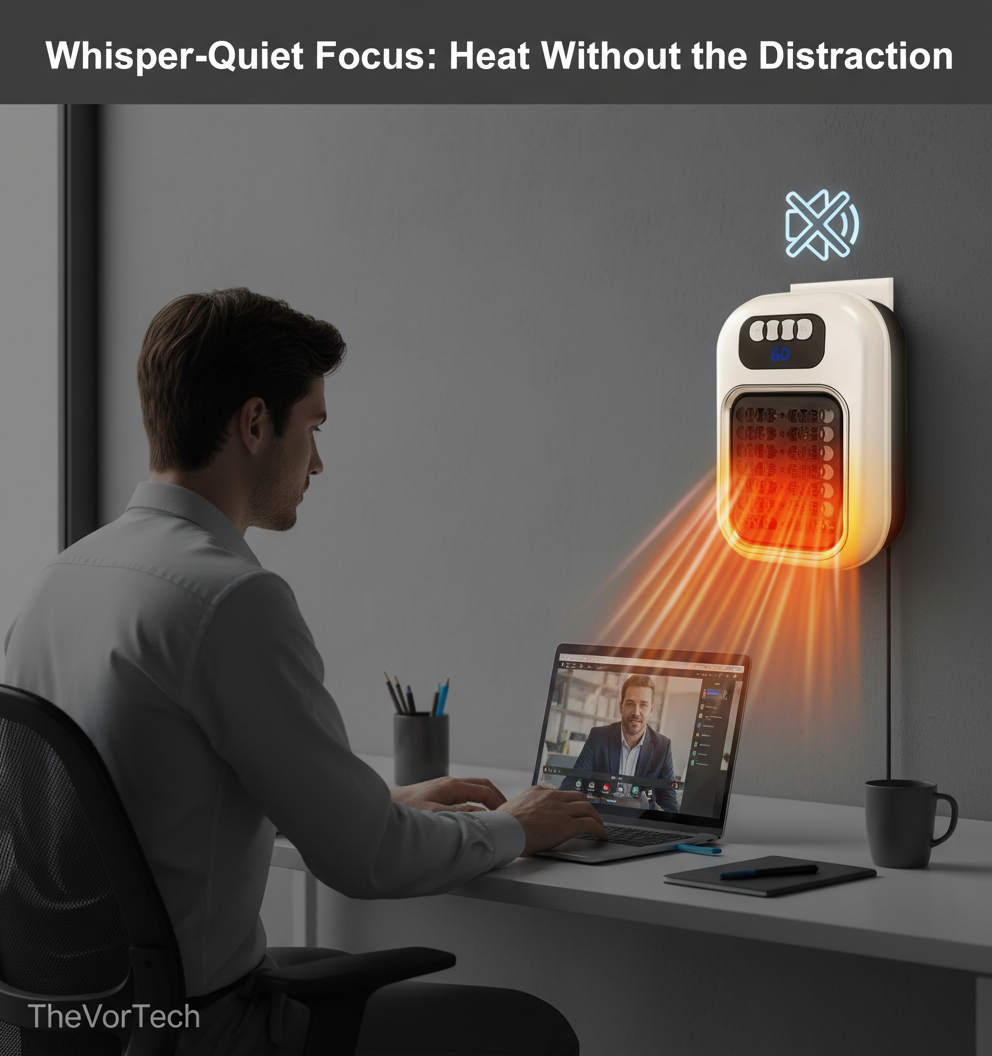 Compact Quiet Ceramic Space Heater