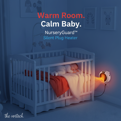 Quiet Baby Room Heater with Timer and Safety Feature