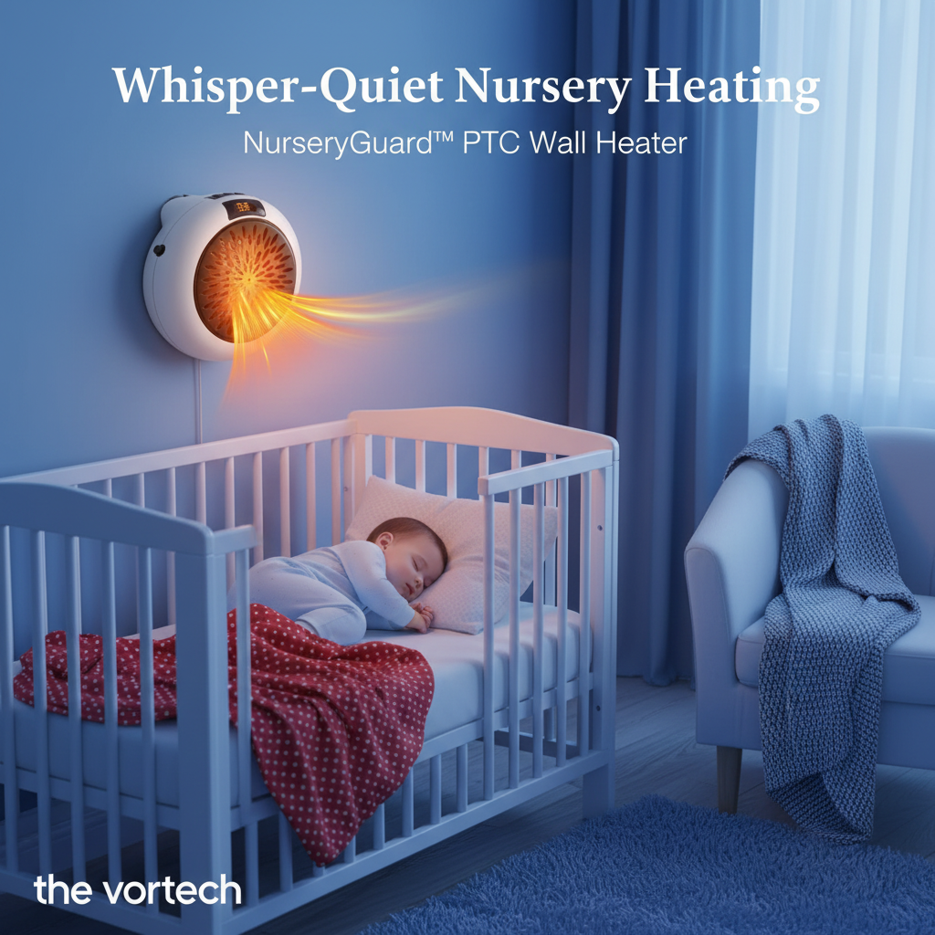 Quiet Baby Room Heater with Timer and Safety Feature