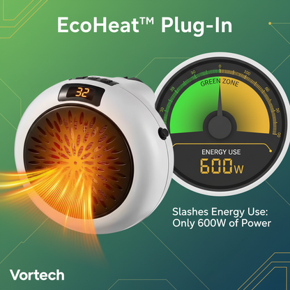 Compact Electric Space Heater with Digital Timer