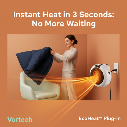 Compact Electric Space Heater with Digital Timer