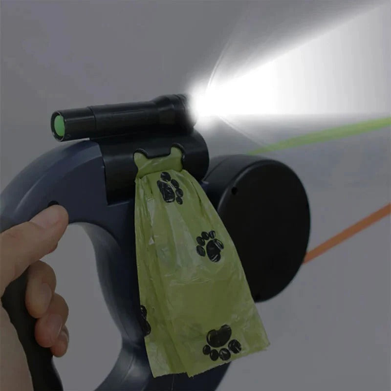 Practical Dog Leash with Light & Poop Bag