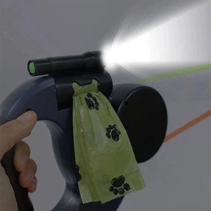 Practical Dog Leash with Light & Poop Bag