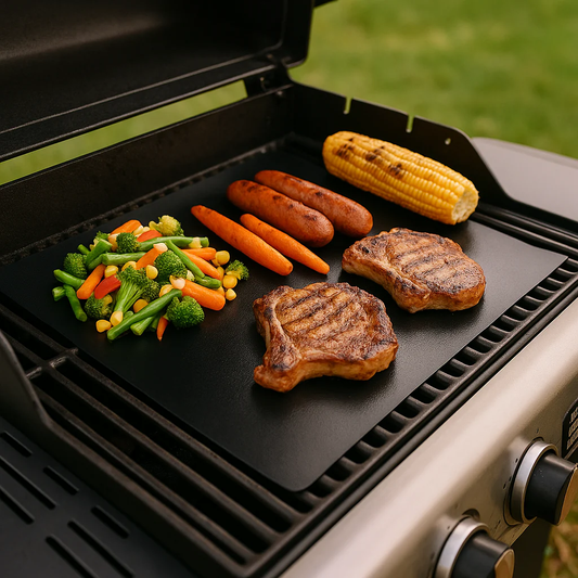 2 Pack Reusable Grill Mats - Durable Non Stick BBQ Liners - Halri
