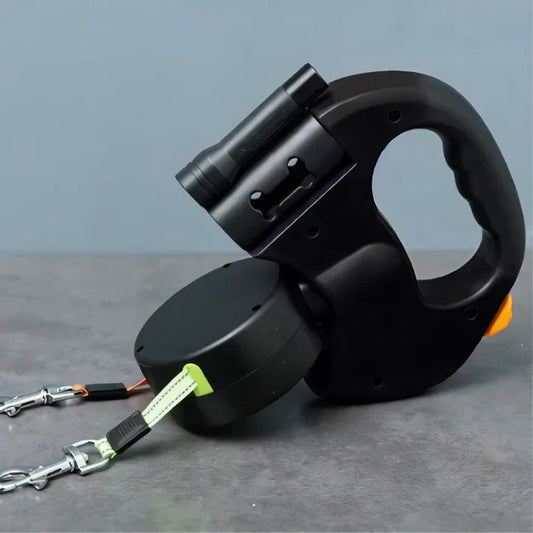 Reflective Pet Leash with LED Light & Tangle Free Design - Halri