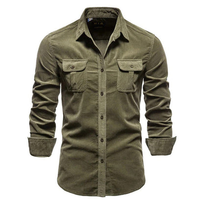 Rugged Textured Button Down Shirt