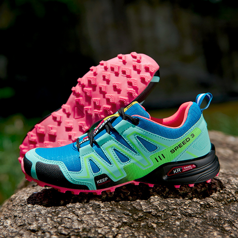Tough Waterproof Hiking Boots Blue Green - Halri