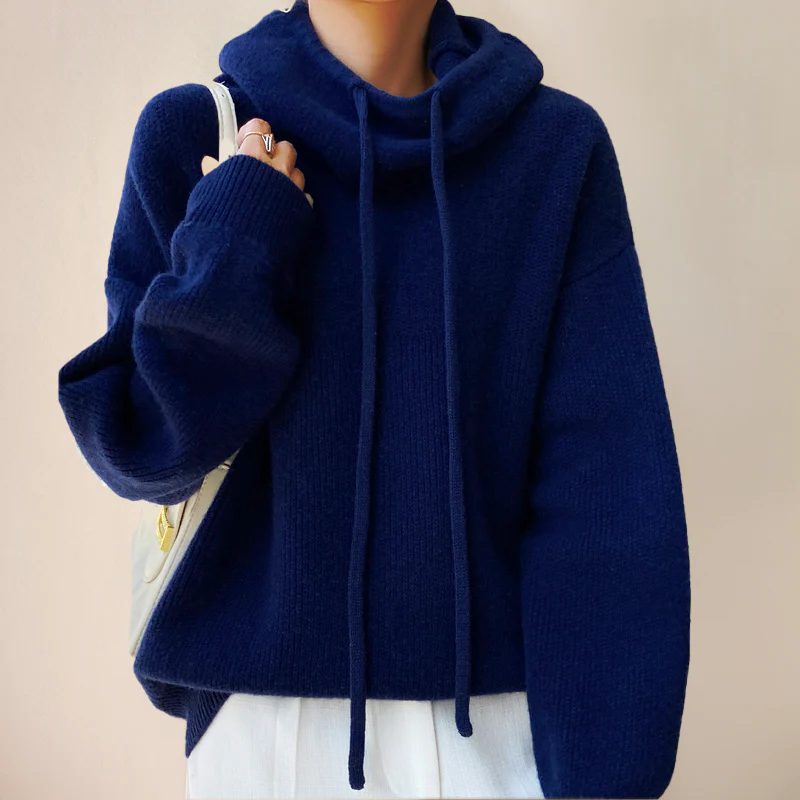 Warm Women's Merino Wool Turtleneck Sweater