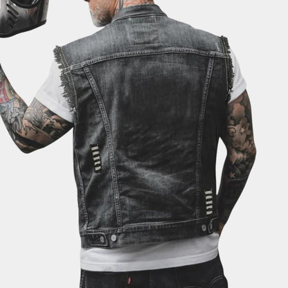 Classic Blue Jean Vest For Guys