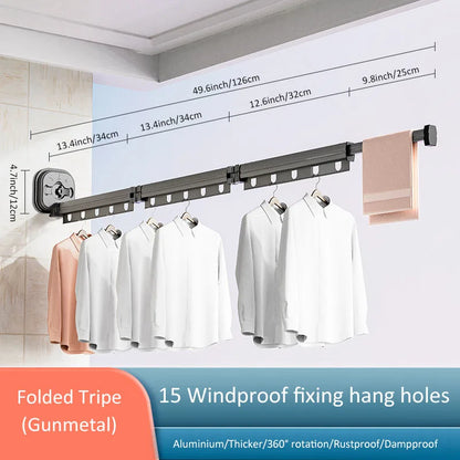 Foldable Wall Mount Clothes Drying Rack - Halri
