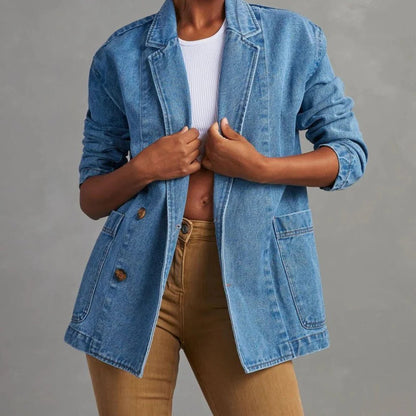 Trendy Women's Slim Fit Jeans Jacket - Halri