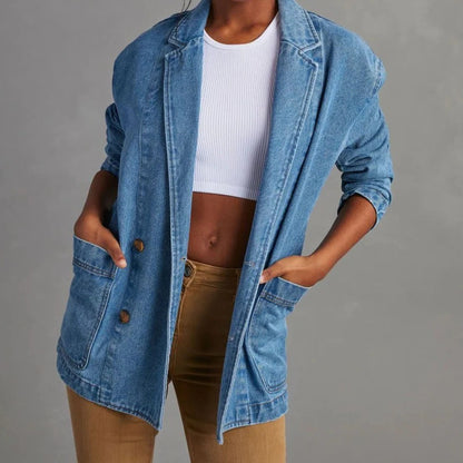 Trendy Women's Slim Fit Jeans Jacket
