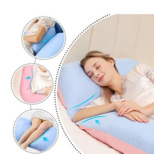 Contoured Total Body Pillow with Soft Adjustable Fill