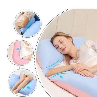Contoured Total Body Pillow with Soft Adjustable Fill