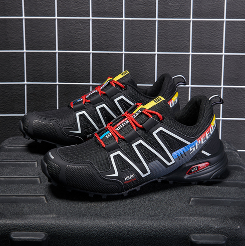 Tough Waterproof Hiking Boots Blue Green