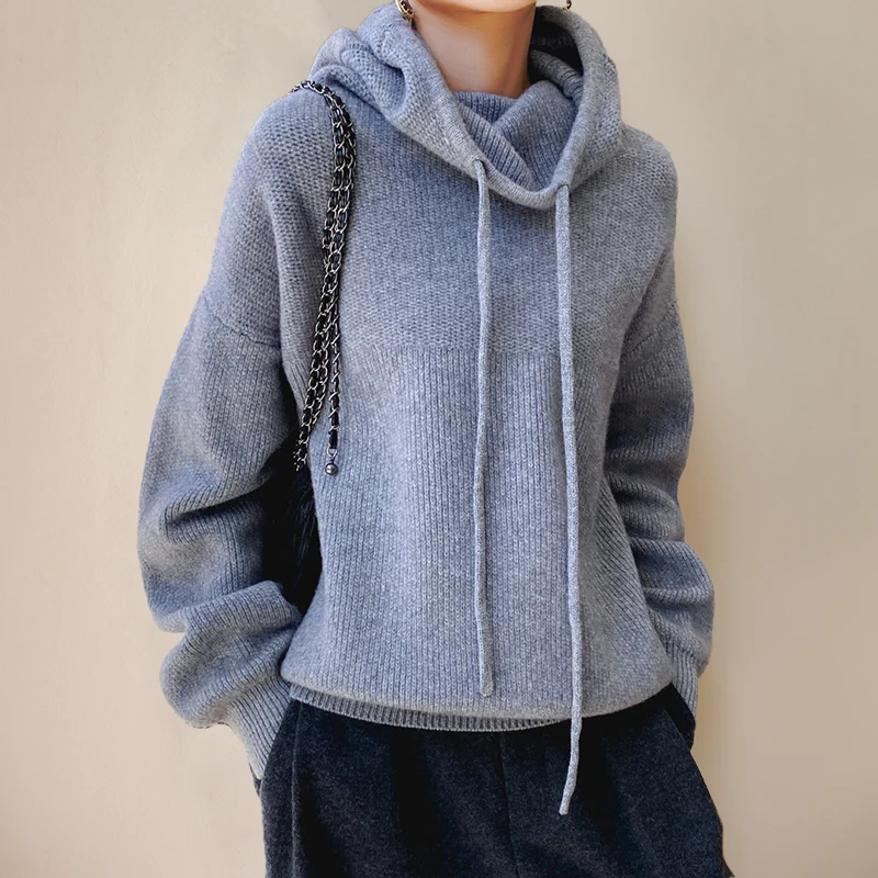 Warm Women's Merino Wool Turtleneck Sweater