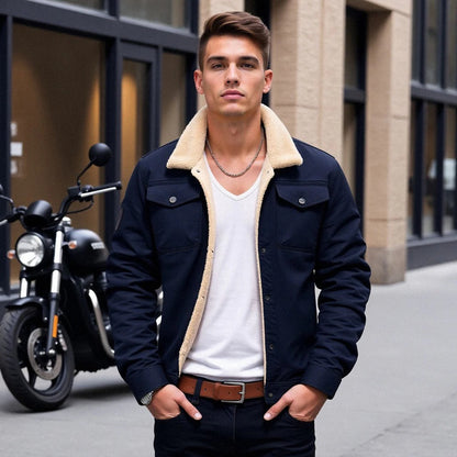 Classic Flight Leather Jacket for Men
