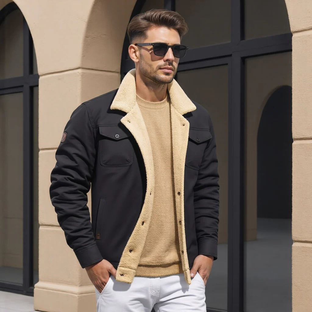 Classic Flight Leather Jacket for Men