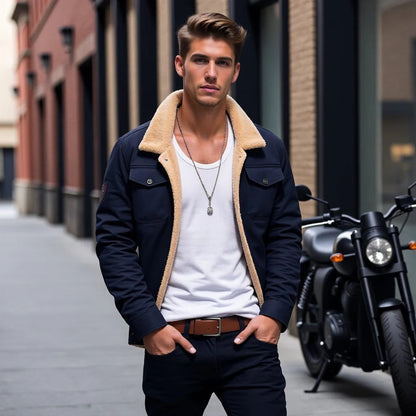 Classic Flight Leather Jacket for Men