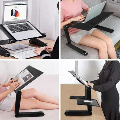 Adjustable Aluminum Laptop Stand with Removable Mouse Tray