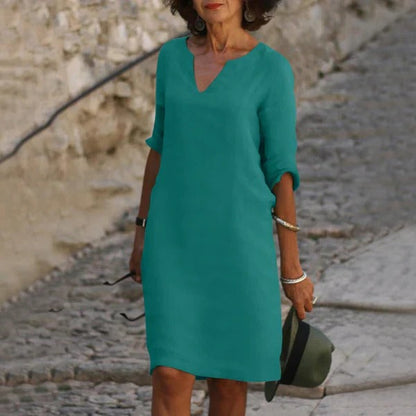 Sleeveless is not an option since it changes the product type, so: 
Casual V-Neck Long Sleeve Dress