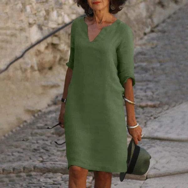 Sleeveless is not an option since it changes the product type, so: 
Casual V-Neck Long Sleeve Dress