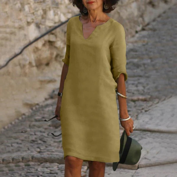 Sleeveless is not an option since it changes the product type, so: 
Casual V-Neck Long Sleeve Dress